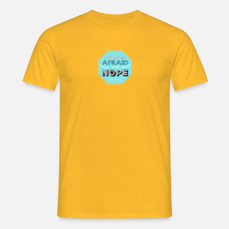 Nope design - Men's T-Shirt - yellow
