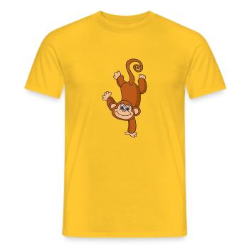 Affe - Männer T-Shirt - Gelb - Vorne - AI Model Male 178 dark (178cm)