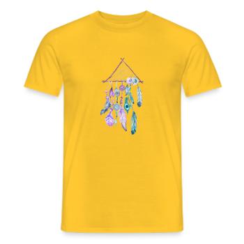 attrapeur de rêve - T-shirt homme - jaune - Devant - AI Model Male 178 dark (178cm)