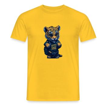 1.Klasse, Schulanfänger, Erstklässler - Männer T-Shirt - Gelb - Vorne - AI Model Male 178 dark (178cm)
