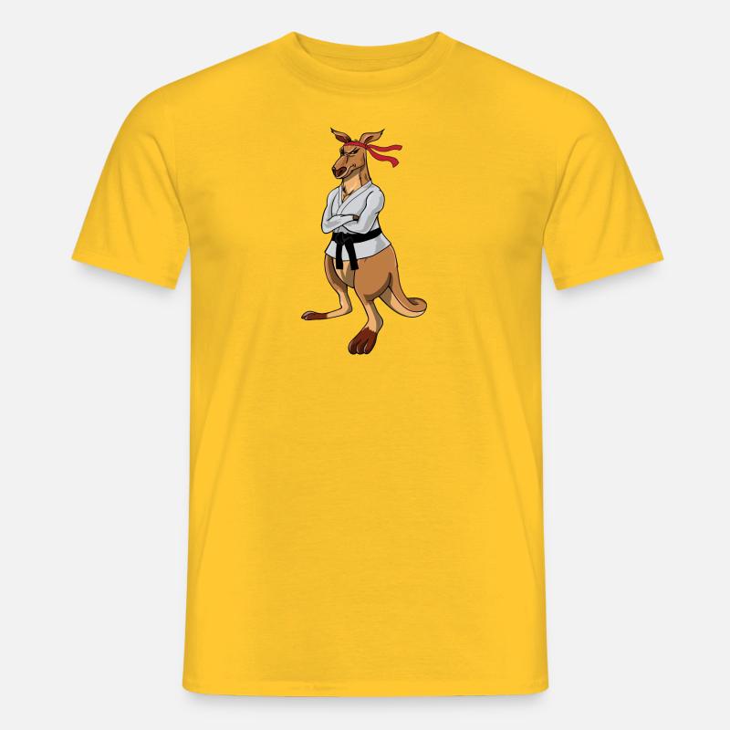 Kangaroo - Männer T-Shirt - Gelb