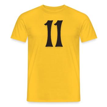 11 - T-shirt homme - jaune - Devant - AI Model Male 178 dark (178cm)
