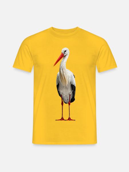 Weissstorch Störche - Männer T-Shirt - Gelb