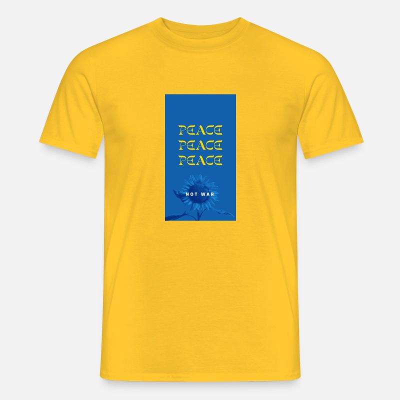Peace not war - Männer T-Shirt - Gelb