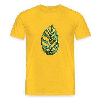 Monstera Esqueleto - Männer T-Shirt - Gelb - Vorne - AI Model Male 178 dark (178cm)
