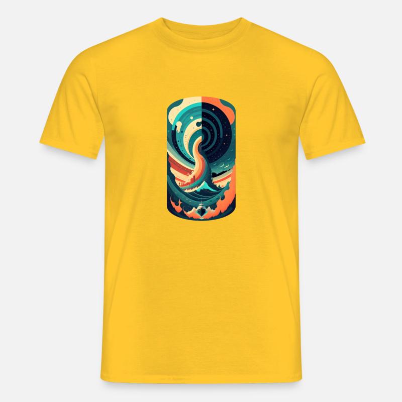 Boot in den Fluten - Männer T-Shirt - Gelb