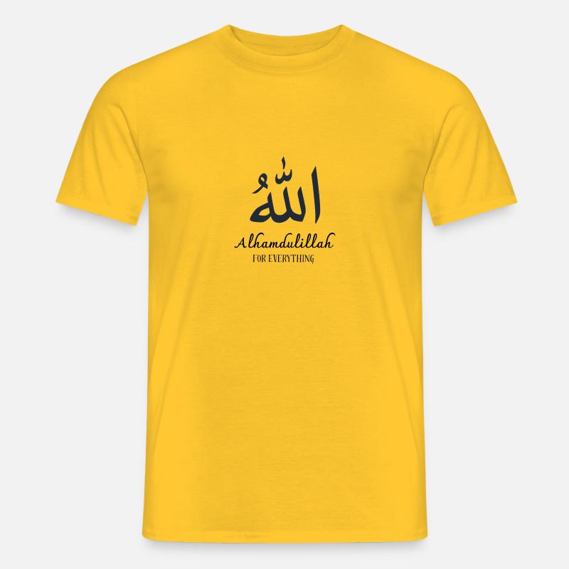 Alhamdulillah - Männer T-Shirt - Gelb