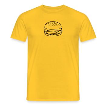 Hamburger de restauration rapide - T-shirt homme - jaune - Devant - AI Model Male 178 dark (178cm)