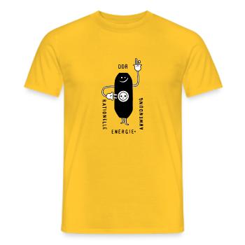 GDR Energy Black - Men's T-Shirt - yellow - Front - AI Model Male 178 dark (178cm)