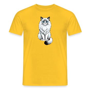 mailo cat - Männer T-Shirt - Gelb - Vorne - AI Model Male 178 dark (178cm)
