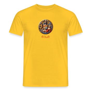 Oslo - Männer T-Shirt - Gelb - Vorne - AI Model Male 178 dark (178cm)