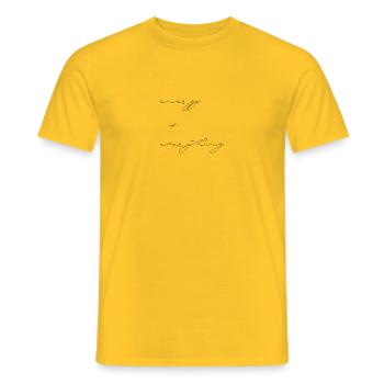 energy is everything - dein Motivator - Männer T-Shirt - Gelb - Vorne - AI Model Male 178 dark (178cm)