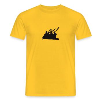 Kayak Foursome noir - T-shirt homme - jaune - Devant - AI Model Male 178 dark (178cm)