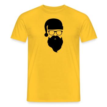 Santa Hipster - Männer T-Shirt - Gelb - Vorne - AI Model Male 178 dark (178cm)