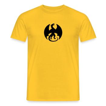 Drache - Männer T-Shirt - Gelb - Vorne - AI Model Male 178 dark (178cm)