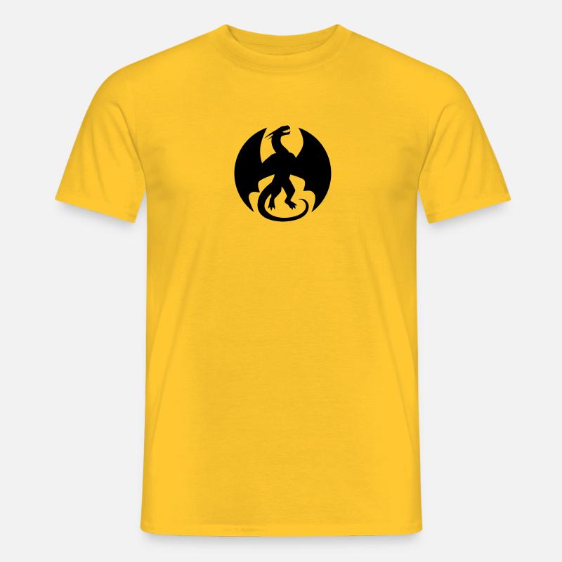 Drache - Männer T-Shirt - Gelb