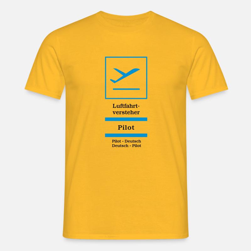 Pilot - Männer T-Shirt - Gelb