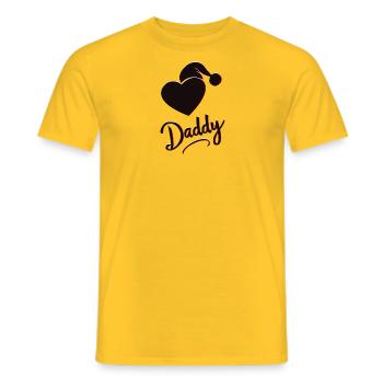 Papa chaleureux - T-shirt homme - jaune - Devant - AI Model Male 178 dark (178cm)