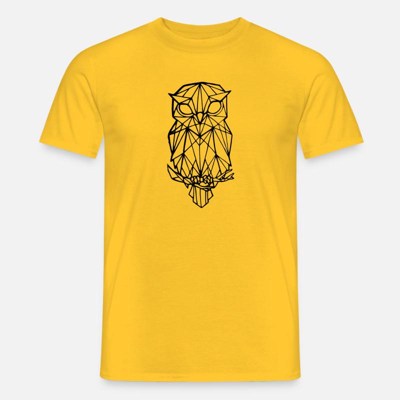 Eule - Männer T-Shirt - Gelb