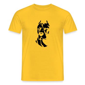 Hund Dog - Männer T-Shirt - Gelb - Vorne - AI Model Male 178 dark (178cm)