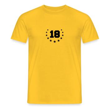 Number 18 Design - Männer T-Shirt - Gelb - Vorne - AI Model Male 178 dark (178cm)