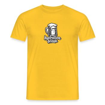 Trinkpause Bier - Männer T-Shirt - Gelb - Vorne - AI Model Male 178 dark (178cm)