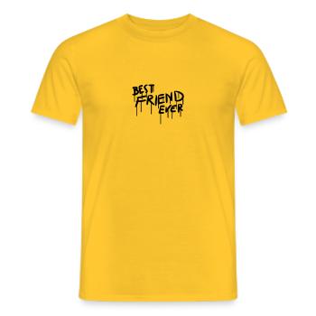 Meilleur ami jamais Graffiti - T-shirt homme - jaune - Devant - AI Model Male 178 dark (178cm)