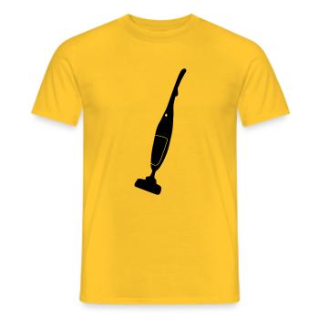 elektrische Besen_s1 - Männer T-Shirt - Gelb - Vorne - AI Model Male 178 dark (178cm)