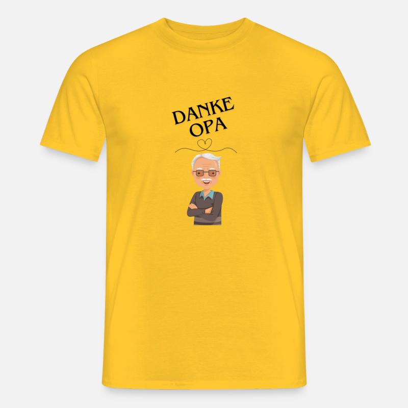 Opa Danke - Männer T-Shirt - Gelb