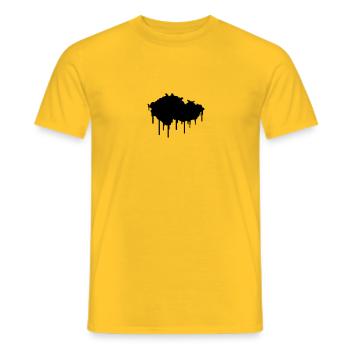 Czech Republic Graffiti - Männer T-Shirt - Gelb - Vorne - AI Model Male 178 dark (178cm)