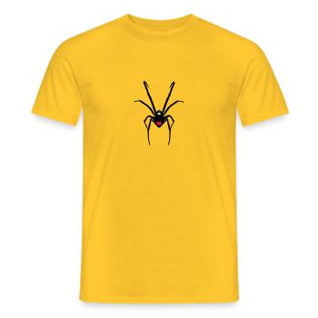 Spider - Men's T-Shirt - yellow - Front - AI Model Male 178 dark (178cm)