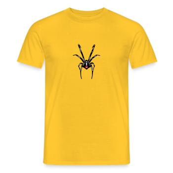 Spider - Men's T-Shirt - yellow - Front - AI Model Male 178 dark (178cm)
