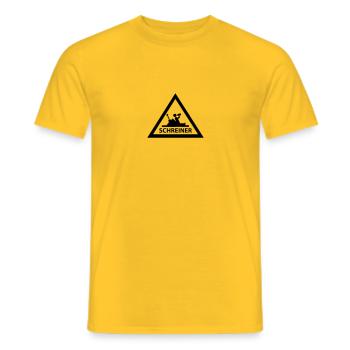 schreiner - Männer T-Shirt - Gelb - Vorne - AI Model Male 178 dark (178cm)