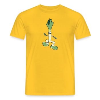 Lustiger Lauch - Männer T-Shirt - Gelb - Vorne - AI Model Male 178 dark (178cm)