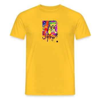 kunst - Männer T-Shirt - Gelb - Vorne - AI Model Male 178 dark (178cm)