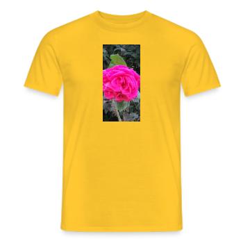 Une rose - T-shirt homme - jaune - Devant - AI Model Male 178 dark (178cm)