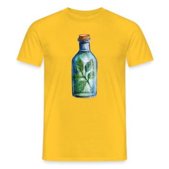 Conception magique de l’heure du cocktail de la sorcière des herbes - T-shirt homme - jaune - Devant - AI Model Male 178 dark (178cm)