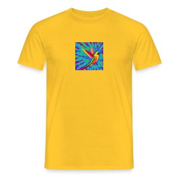 Colibri 01 - T-shirt homme - jaune - Devant - AI Model Male 178 dark (178cm)
