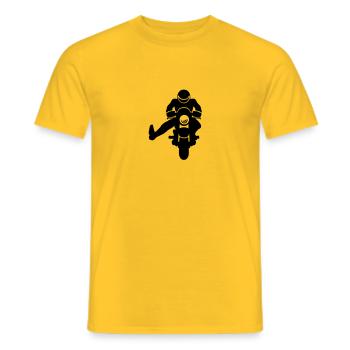 Motard - T-shirt homme - jaune - Devant - AI Model Male 178 dark (178cm)