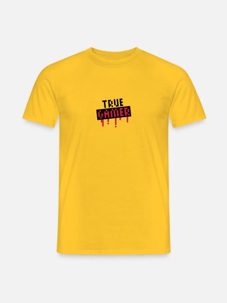 True Gamer Stamp - Männer T-Shirt - Gelb