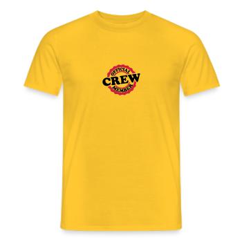 Cool Official Crew Member Stamp - T-shirt homme - jaune - Devant - AI Model Male 178 dark (178cm)