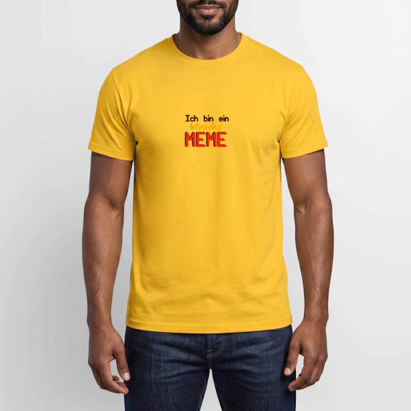 Ich bin ein lebendes Meme (Basic Collection) Männer T-Shirt