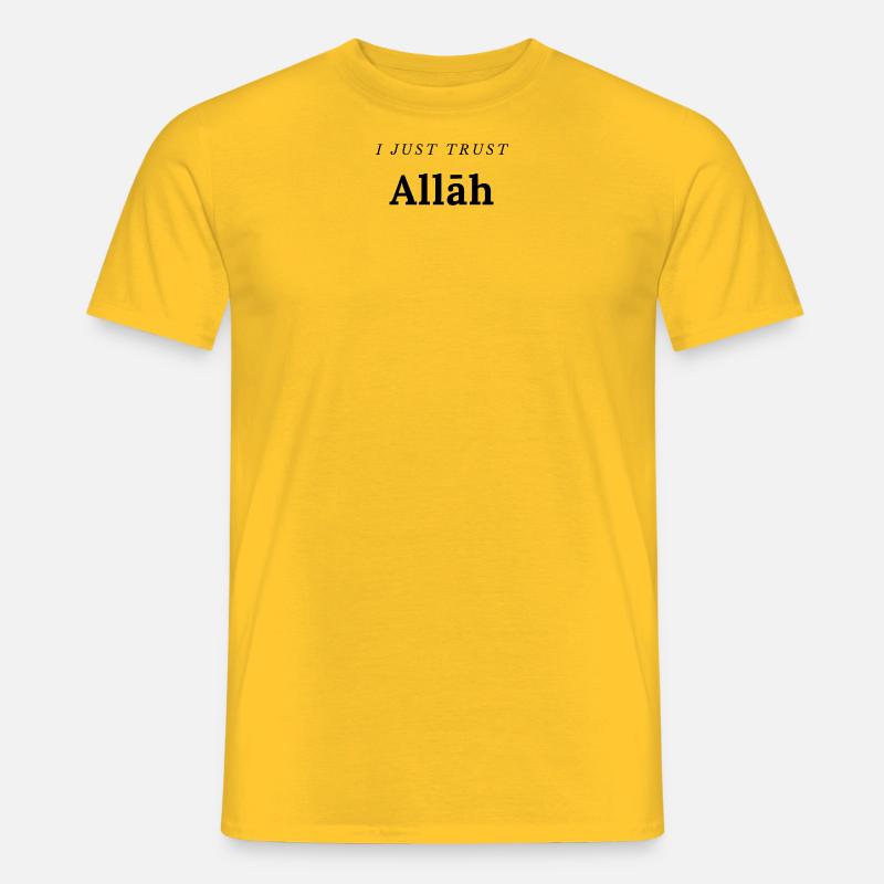 Ich vertraue Allāh einfach - Männer T-Shirt - Gelb