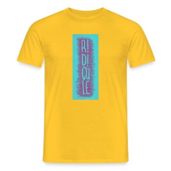 R! D!CULE (Blau & Lila) - Männer T-Shirt - Gelb - Vorne - AI Model Male 178 dark (178cm)