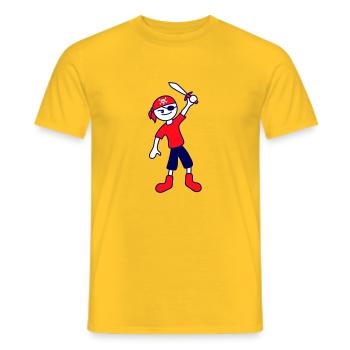 Drôle Pirate Sabre Kid Mignon Turban Toddler - T-shirt homme - jaune - Devant - AI Model Male 178 dark (178cm)