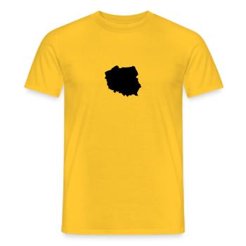 Poland - Men's T-Shirt - yellow - Front - AI Model Male 178 dark (178cm)