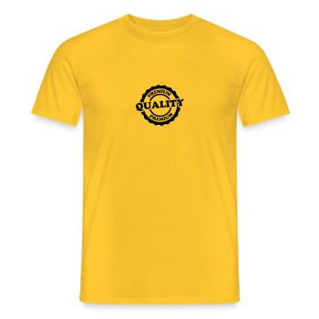 Cool Premium Quality Design - T-shirt homme - jaune - Devant - AI Model Male 178 dark (178cm)