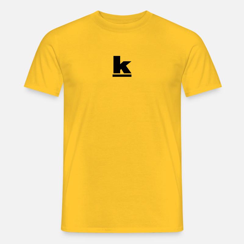 k k - Männer T-Shirt - Gelb