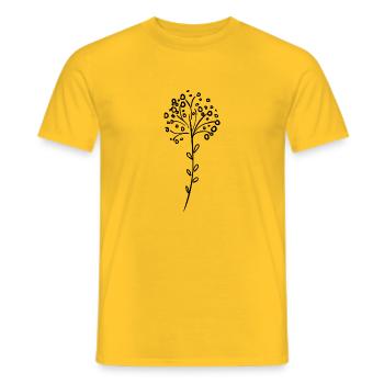 Florist Flower Plant Nature Gardener - Men's T-Shirt - yellow - Front - AI Model Male 178 dark (178cm)