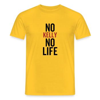 No Kelly No Life - Men's T-Shirt - yellow - Front - AI Model Male 178 dark (178cm)
